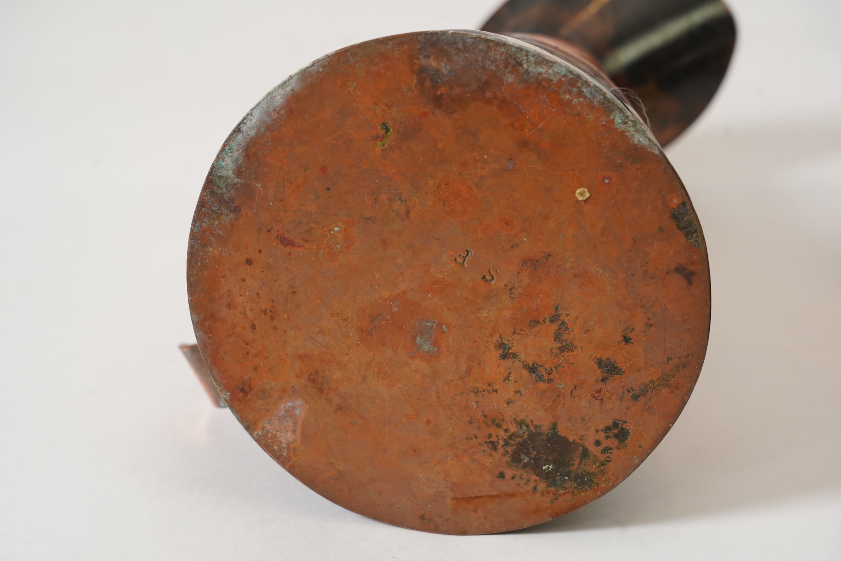 Sam Fanaroff BEM, 1926-2019, A patinated copper ewer and similar vase